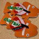 Badelatschen, Zehentrenner, Zehentanga, BeachBotten im Sand, Fische, Modell Orange Clownfish