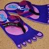 Badelatschen, Zehentrenner, lila, pink, Modell Foot Party Small, BeachBotten