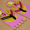 Badelatschen, Zehentrenner, pink, gelb, Modell Foot Party Small, BeachBotten