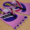 Badelatschen, Zehentrenner, pink, lila, Modell Foot Party Small, BeachBotten