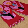 Badelatschen, Zehentrenner, rot, pink, Modell Foot Party Small, BeachBotten